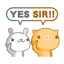 PuDa & Rabbit sticker #3958084