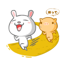 PuDa & Rabbit sticker #3958085