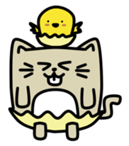 Happy and Tamacat Jr. sticker #3959691