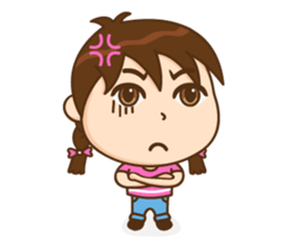 Cute Chibi Girl With Braids sticker #3960390