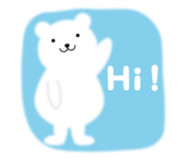 Fluffy Polar bear sticker #3960826