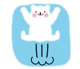 Fluffy Polar bear sticker #3960830