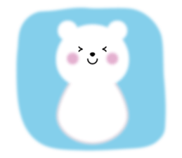 Fluffy Polar bear sticker #3960848