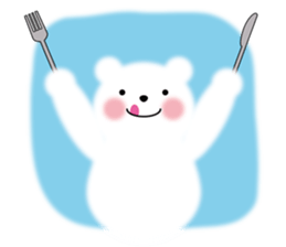 Fluffy Polar bear sticker #3960851