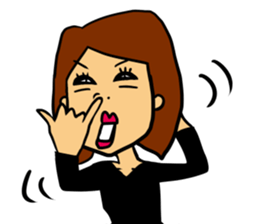 Yasagure woman sticker sticker #3961694