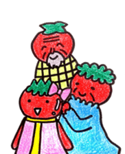 Small tomato girl sticker #3963624