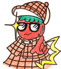 Small tomato girl sticker #3963650