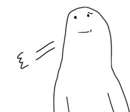 White elongated man sticker #3966666