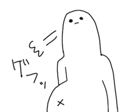 White elongated man sticker #3966681