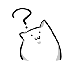 The white and soft cat everyday sticker #3968188