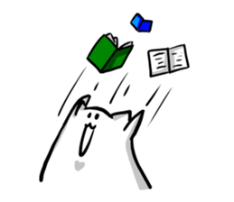 The white and soft cat everyday sticker #3968219