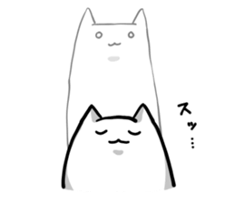 The white and soft cat everyday sticker #3968220