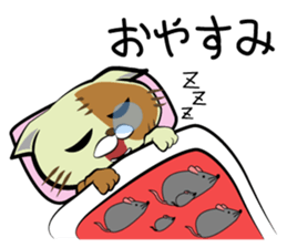 Sewing cat sticker #3970348