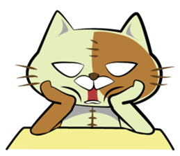 Sewing cat sticker #3970364