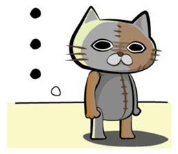 Sewing cat sticker #3970374