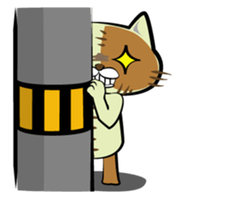 Sewing cat sticker #3970376