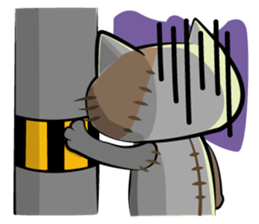 Sewing cat sticker #3970377