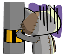 Sewing cat sticker #3970377