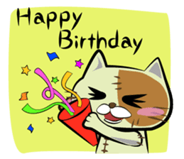 Sewing cat sticker #3970379