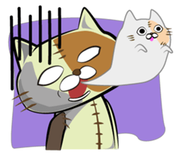 Sewing cat sticker #3970380