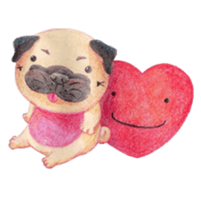 Joy's Pug Love sticker #3970503