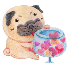 Joy's Pug Love sticker #3970504