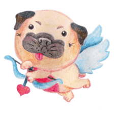 Joy's Pug Love sticker #3970505