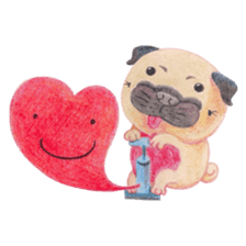 Joy's Pug Love sticker #3970507