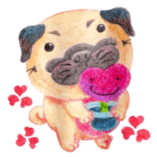 Joy's Pug Love sticker #3970509