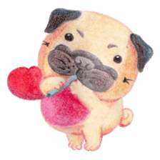 Joy's Pug Love sticker #3970510