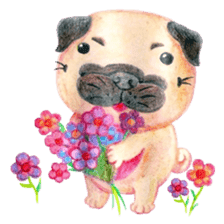 Joy's Pug Love sticker #3970511