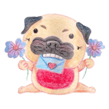 Joy's Pug Love sticker #3970513