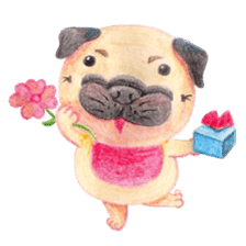 Joy's Pug Love sticker #3970514