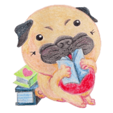 Joy's Pug Love sticker #3970515