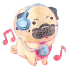 Joy's Pug Love sticker #3970516