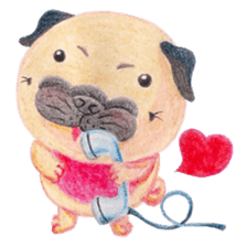 Joy's Pug Love sticker #3970517
