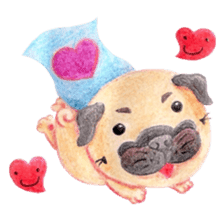 Joy's Pug Love sticker #3970518