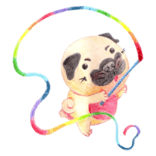 Joy's Pug Love sticker #3970519