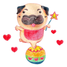 Joy's Pug Love sticker #3970520