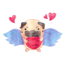 Joy's Pug Love sticker #3970521