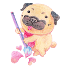 Joy's Pug Love sticker #3970522