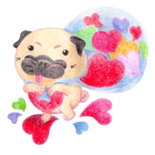 Joy's Pug Love sticker #3970523