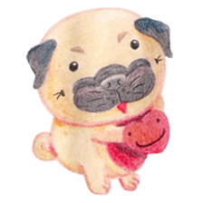 Joy's Pug Love sticker #3970524