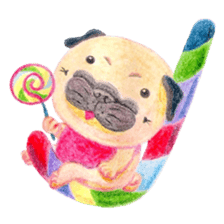 Joy's Pug Love sticker #3970525
