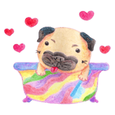 Joy's Pug Love sticker #3970527