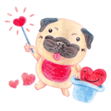 Joy's Pug Love sticker #3970528