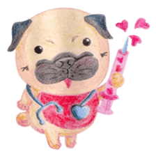 Joy's Pug Love sticker #3970530