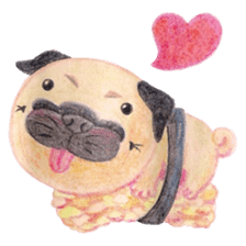 Joy's Pug Love sticker #3970533