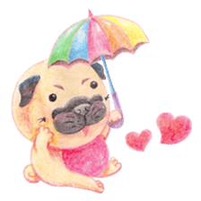 Joy's Pug Love sticker #3970534