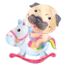 Joy's Pug Love sticker #3970536